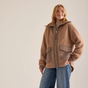 VARLEY Eleanor Fleece in Brown L